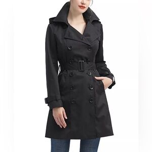Kimi + Kai Women's Adley Water Resistant Hooded Trench Coat SMALL  NWT